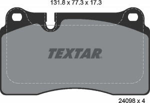 Комплект тормозных колодок, диско 2409801 TEXTAR