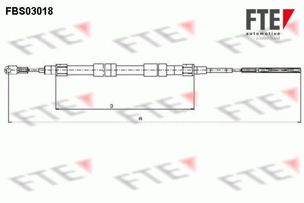 Трос, стояночная тормозная система FBS03018 FTE