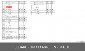 Наконечник поперечной рулевой тяги 34141AA040 SUBARU