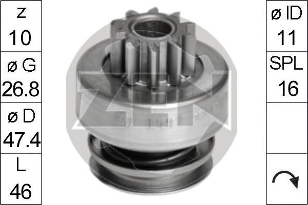 Бендикс стартера ZN1597 ZEN