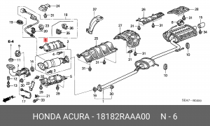 Деталь 18182RAAA00 HONDA