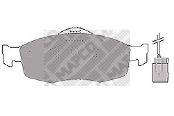 Комплект тормозных колодок, диско 6369 MAPCO