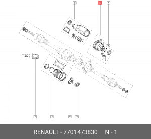 Пыльник ШРУСа 7701473830 RENAULT