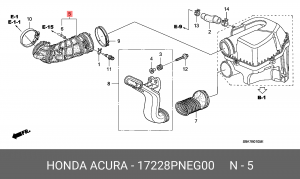 Патрубок подачи воздуха в ДВС 17228-PNE-G00 HONDA