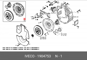 Комплект сцепления 1904753 IVECO