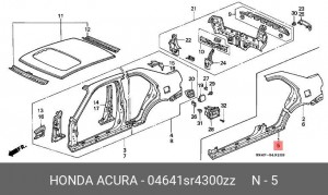 Накладка порога 04641SR4300ZZ HONDA