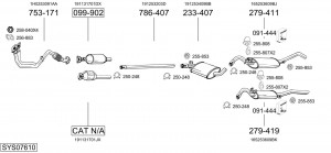 Средний глушитель выхлопных газов 288675 BOSAL
