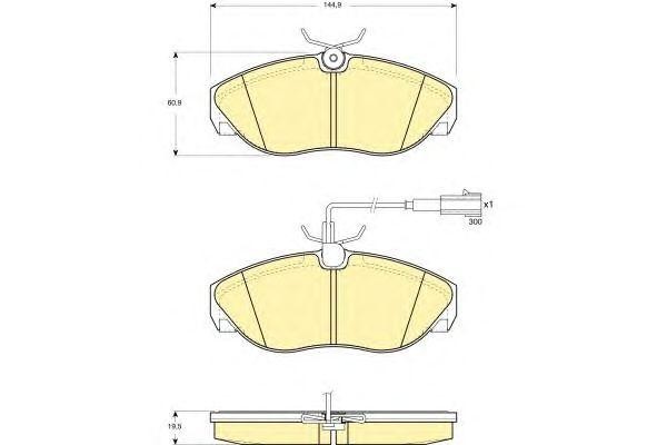 Комплект тормозных колодок, диско 6114251 GIRLING