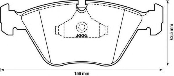 Комплект тормозных колодок, диско 571394B BENDIX JURID