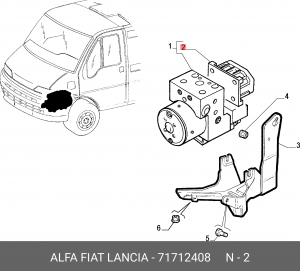 Блок управления, динамики тормоза / движения 71712408 ALFA FIAT LANCIA