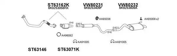Система выпуска ОГ 630098 VENEPORTE