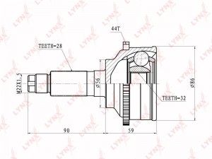 ШРУС CO-5103A LYNXAUTO