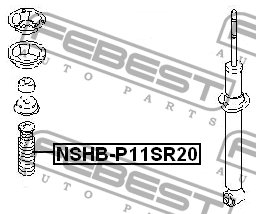 Отбойник с пыльником амортизатора подвески (комплект) NSHB-P11SR20 FEBEST