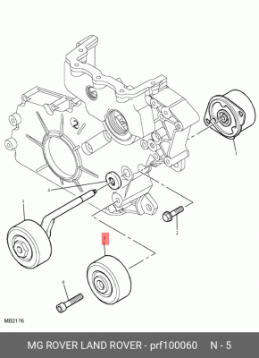Паразитный / ведущий ролик, поликлиновой ремень PRF100060 MG ROVER LAND ROVER