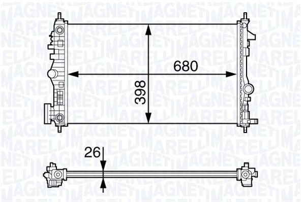Радиатор охлаждения ДВС 350213648003 MAGNETI MARELLI