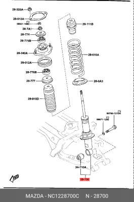 Амортизатор подвески NC12-28-700C MAZDA