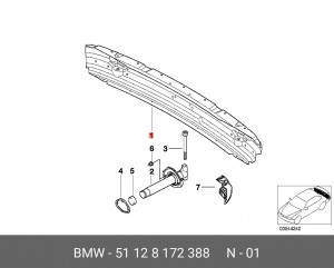 Кронштейн крепления 51 12 8 172 388 BMW