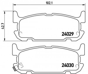 Комплект тормозных колодок, диско P49031 BREMBO