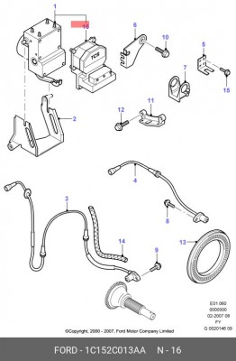 Комплект прибора управления 1C15-2C013-AA FORD
