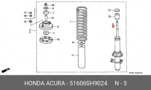 Амортизатор 51606SH9024 HONDA