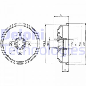Тормозной барабан BF293 DELPHI