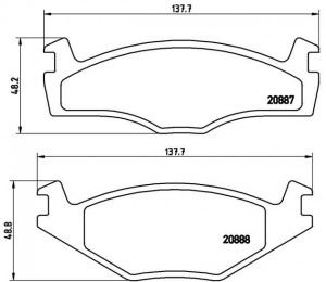 Комплект тормозных колодок, диско P85005 BREMBO