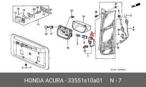 Рассеиватель, фонарь указателя поворота 33551S10A01 HONDA