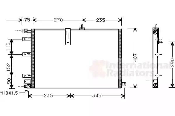 Конденсатор, кондиционер 47005038 VAN WEZEL