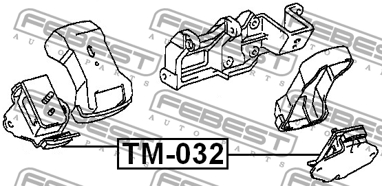 Подушка двигателя TM-032 FEBEST
