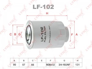 Фильтр топливный LF-102 LYNXAUTO