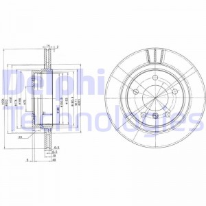 Тормозной диск BG3530 DELPHI