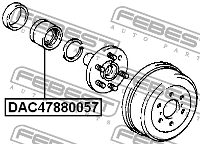Подшипник ступицы колеса DAC47880057 FEBEST