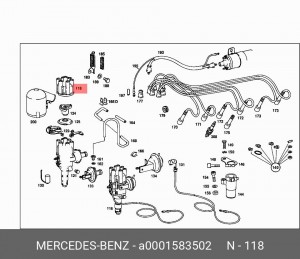 Крышка распределителя зажигания A 000 158 35 02 MERCEDES BENZ