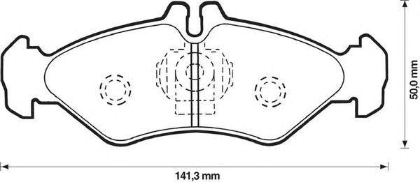 Комплект тормозных колодок, диско 571846B BENDIX JURID