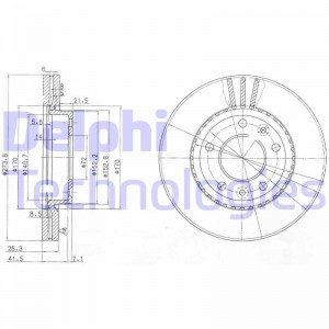 Тормозной диск BG4015 DELPHI