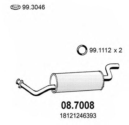 Глушитель выхлопных газов конечный 087008 ASSO