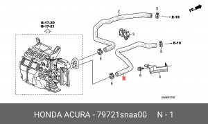 Патрубок отопителя салона 79721SNAA00 HONDA