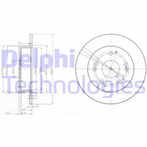 Тормозной диск BG3746 DELPHI