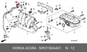 Деталь 50931SDAA01 HONDA