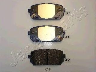 Комплект тормозных колодок, диско PP-K10AF JAPAN PARTS GROUP