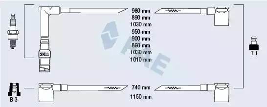 Ккомплект проводов зажигания 85520 FAE