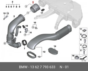 Расходомер воздуха 13 62 7 793 633 BMW