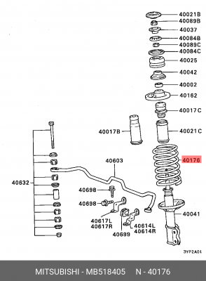 Пружина ходовой части MB518405 MITSUBISHI