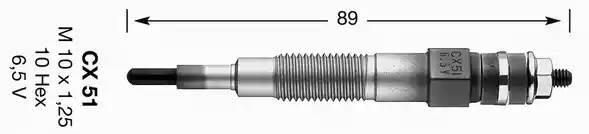 Свеча накаливания 2896 NGK NTK