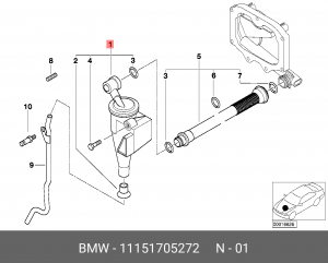 Маслоотделитель вентиляции картера 11 15 1 705 272 BMW