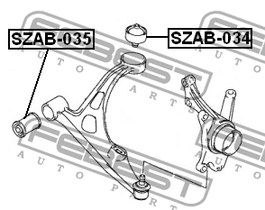 Сайлентблок рычага подвески SZAB-035 FEBEST