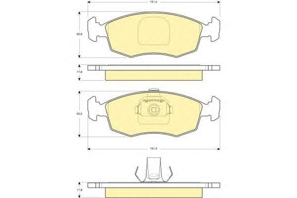 Комплект тормозных колодок, диско 6114432 GIRLING