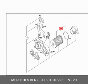 Масляный фильтр A 160 184 02 25 SMART