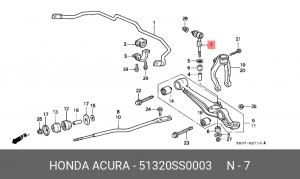 Тяга / стойка, стабилизатор 51320-SS0-003 HONDA