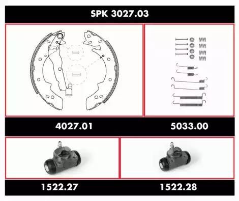 Комплект тормозных колодок SPK302703 REMSA